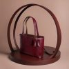 Burgundy Elegance Leather Ladies Handbag