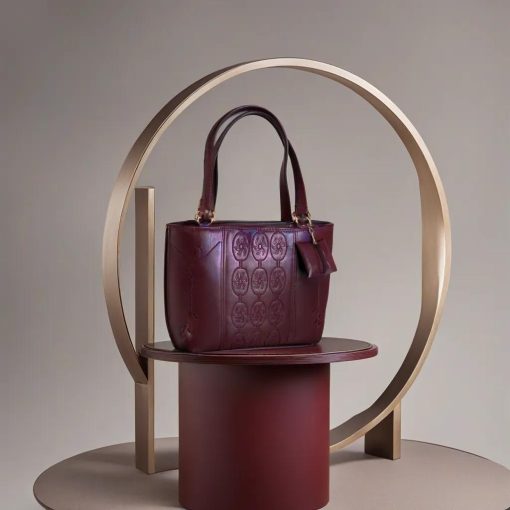 Burgundy Elegance Leather Ladies Handbag