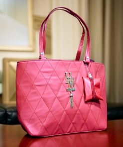 Elegant Pink Leather Tote for Women"