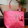 Elegant Pink Leather Tote for Women"