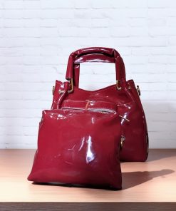 Crimson Elegance 2-Piece Handbag