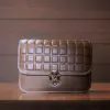 Brown Quilted Leather Shoulder Bag