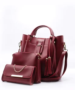 Monarch Maroon's 3-piece handbag