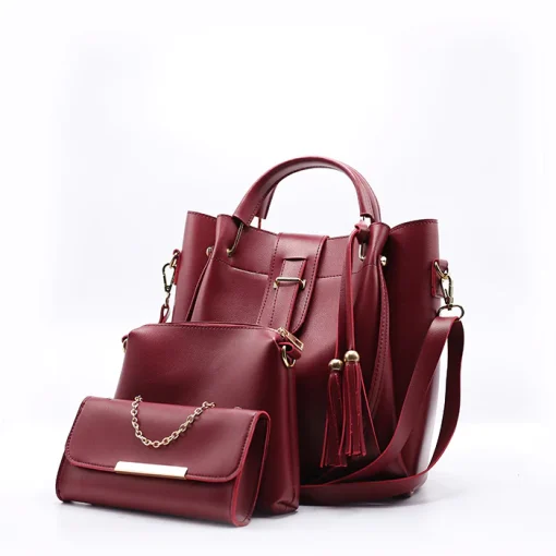 Monarch Maroon's 3-piece handbag