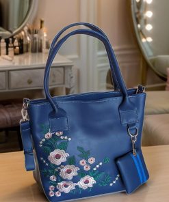 Stunning Blue Tote with Stylish Strap