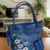 Stunning Blue Tote with Stylish Strap