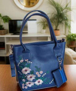 Stunning Blue Tote with Stylish Strap